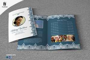 Funeral Program Template Printable, a Brochure Template by Madhabi Studio