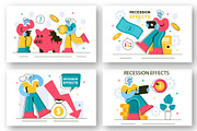 10 Recession Effects Illustration, a Finance Illustration by denayunebgt (Thumbnail 2 of 4)