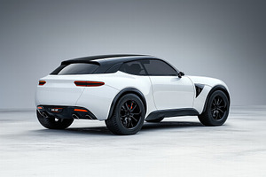 A sleek, modern white SUV with a sporty design, featuring a black roof and styl, a Transportation Photo by Textures & Backgrounds