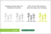 Minimal grass icons, an Outline Icon by Picture Window (Thumbnail 5 of 5)