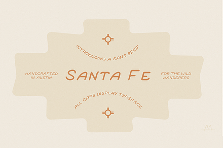 Santa Fe Display Font, a Sans Serif Font by By Meg Burk