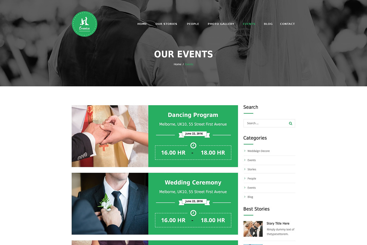 Evanica - Photoshop Template, a Websites & App Template by DigitalCenturySF (Photo 5 of 10)
