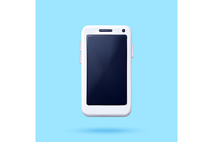 3D blank smartphone icon
