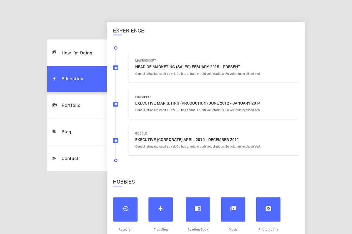 Material CV / Resume, a Resume Template by moinkhanuy (Photo 5 of 10)