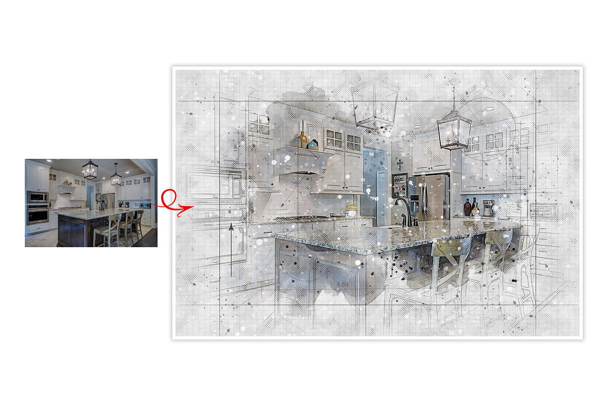 Arch Sketch Photo Effect Template, an Action Add-On by MRI STUDIO (Photo 13 of 33)