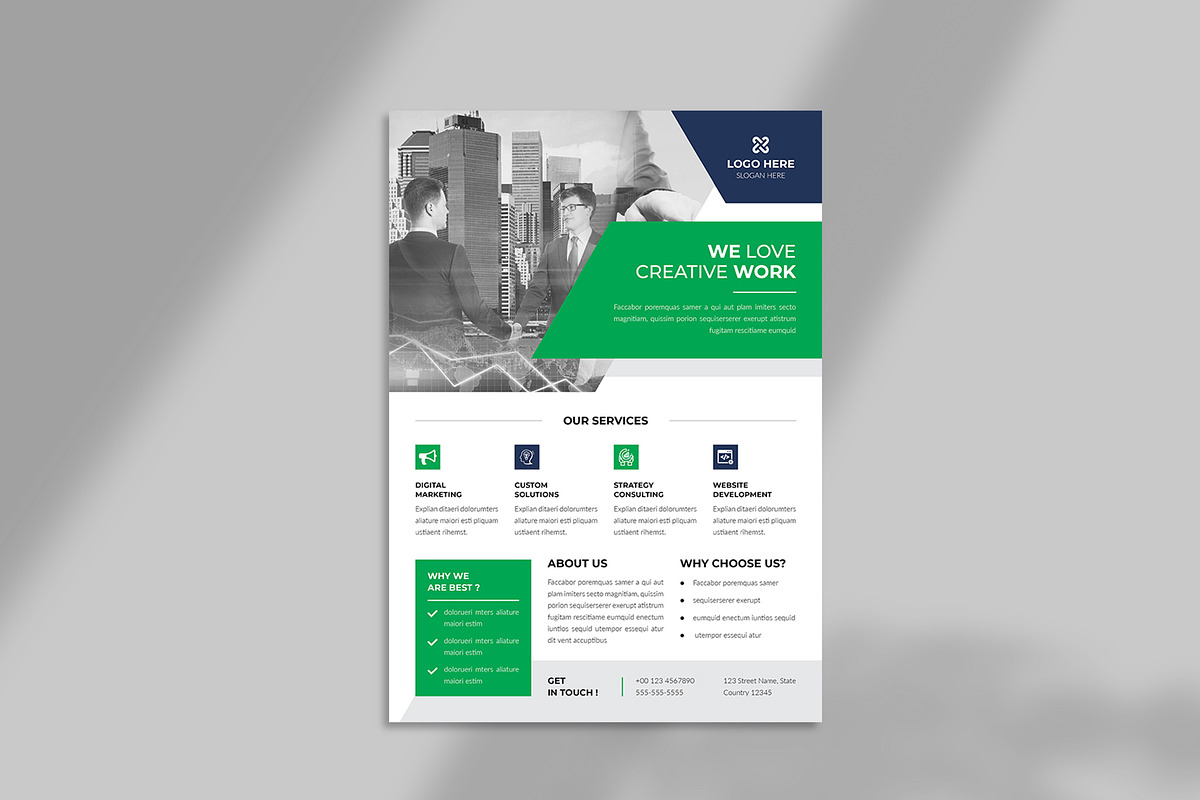 Corporate Business Flyer Template, a Flyer Template by Spark_Creative (Photo 2 of 4)
