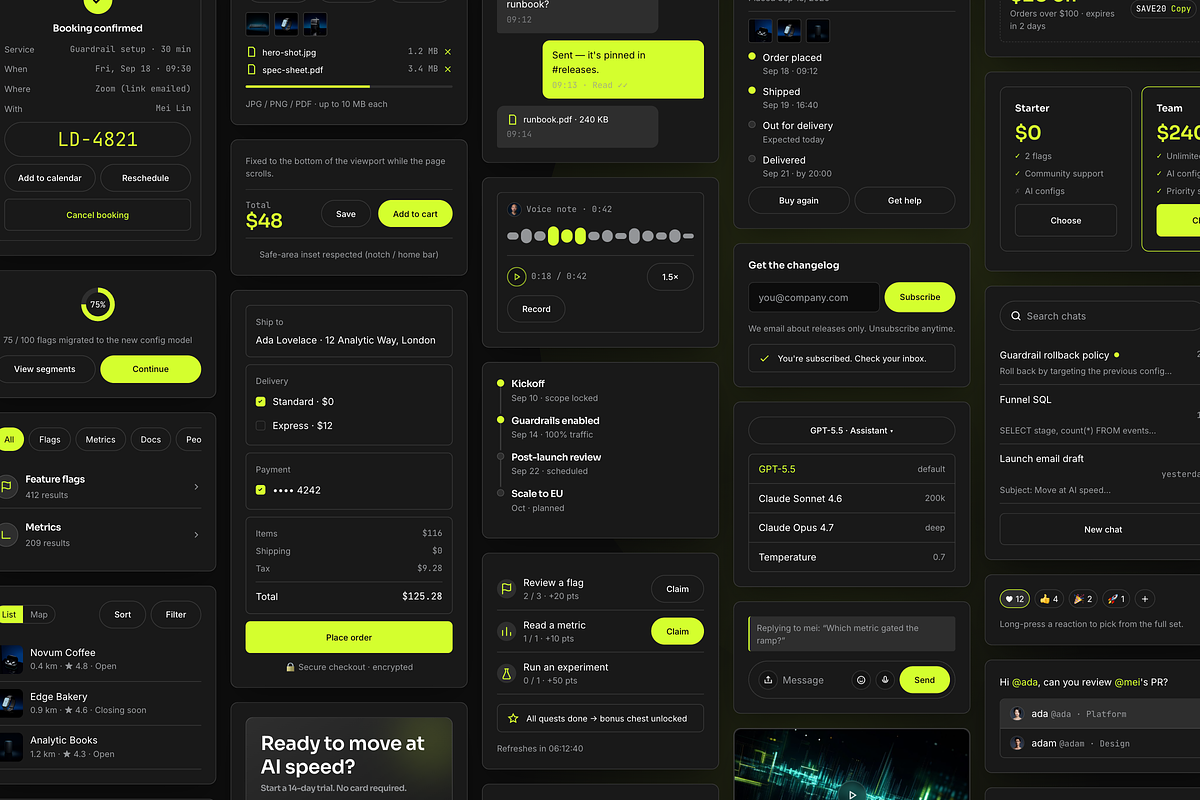 Axiom Figma UI Kit: 89 Blocks, Dark, an UI Kit Template by lynnn423 (Photo 4 of 5)