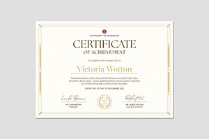 Elegant Certificate Template, a Stationery Template by BrandPacks