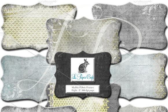 Chartreuse & Grey Clipart Frame PNG preview 4