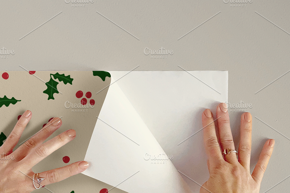Holly Berry Seamless Patterns, a Seasonal Illustration by Lucky Dog Design Co. (Photo 4 of 5)