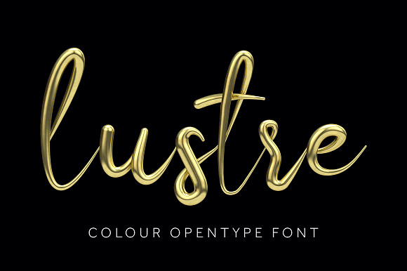 Lustre golden colour script font preview 8