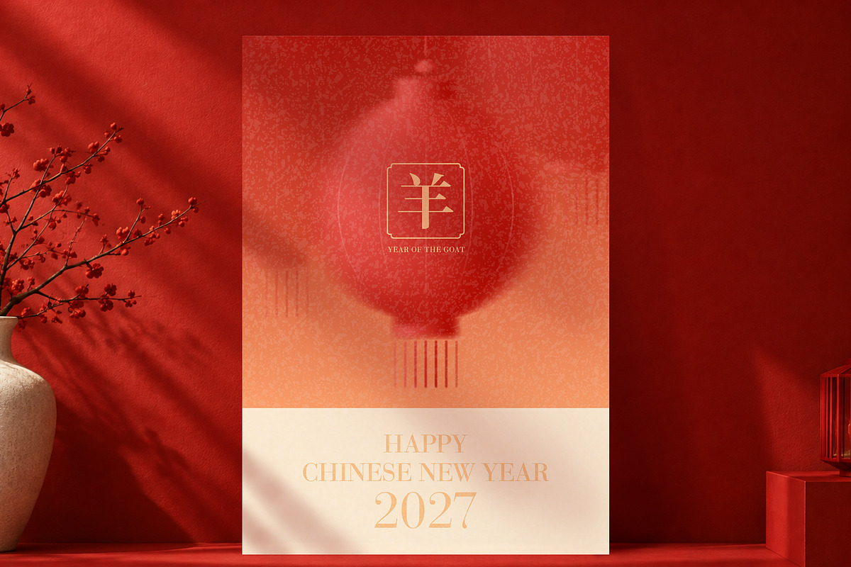 Chinese New Year 2027 Greeting Cards, a Decorative Illustration by Andrey Yaroslavtsev (Photo 9 of 9)