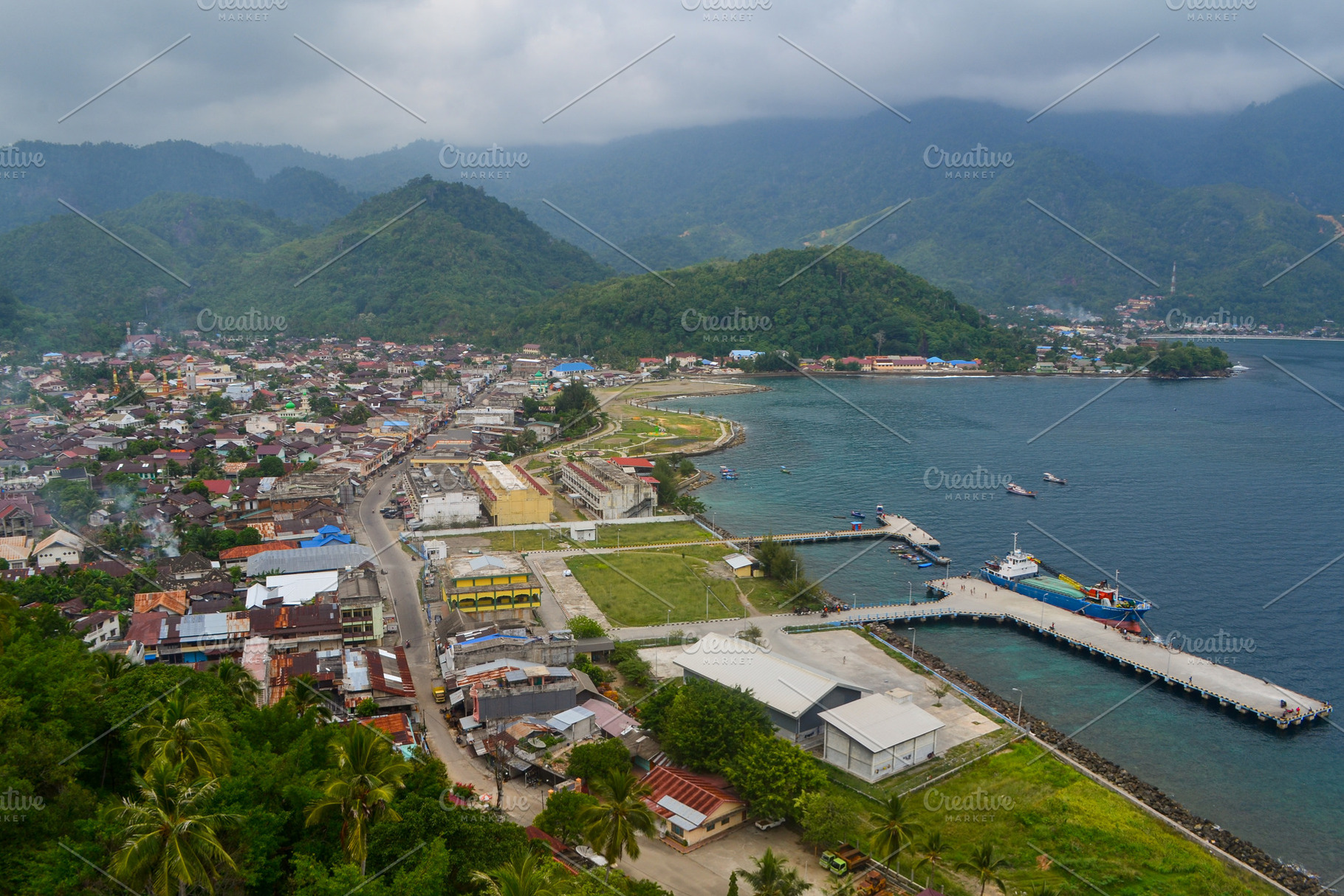 Aerial View of Tapaktuan, South Aceh, a Nature Photo by bastera