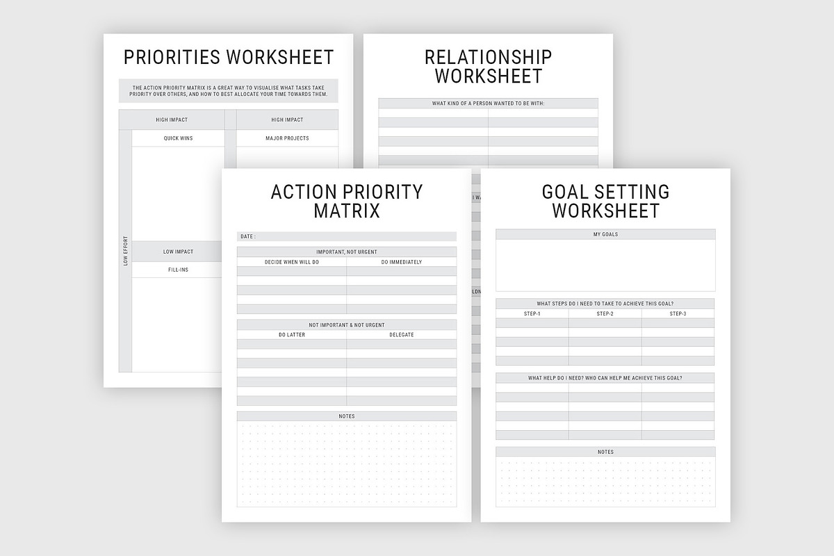 Life Self Help Planners InDesign, a Stationery Template by MNT-Creator (Photo 7 of 10)