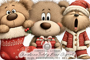 Christmas Teddy Bear Clipart, an Illustration by Sublimation Artist (Thumbnail 1 of 6)