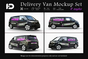 Delivery Van Mockup Set , an Advertising Mockup by ForgeDesign