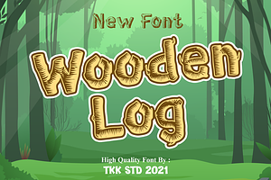 Wooden Log - Kids Font