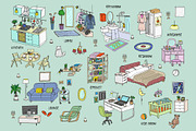Interiors. EPS - JPEG - PNG, a Decorative Illustration by WINS Doodle shop (Thumbnail 5 of 5)