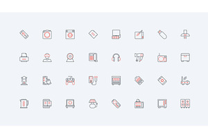 Modern gadgets portable icons, a Technology Illustration by Lemberg Vector