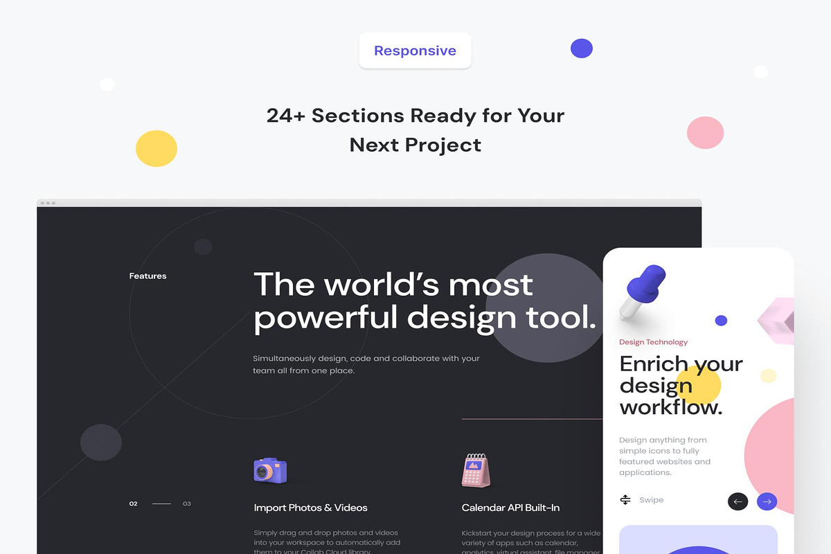 Collab Landing Page Kit, a HTML Template by Lumina_ui_ux202 (Photo 7 of 9)