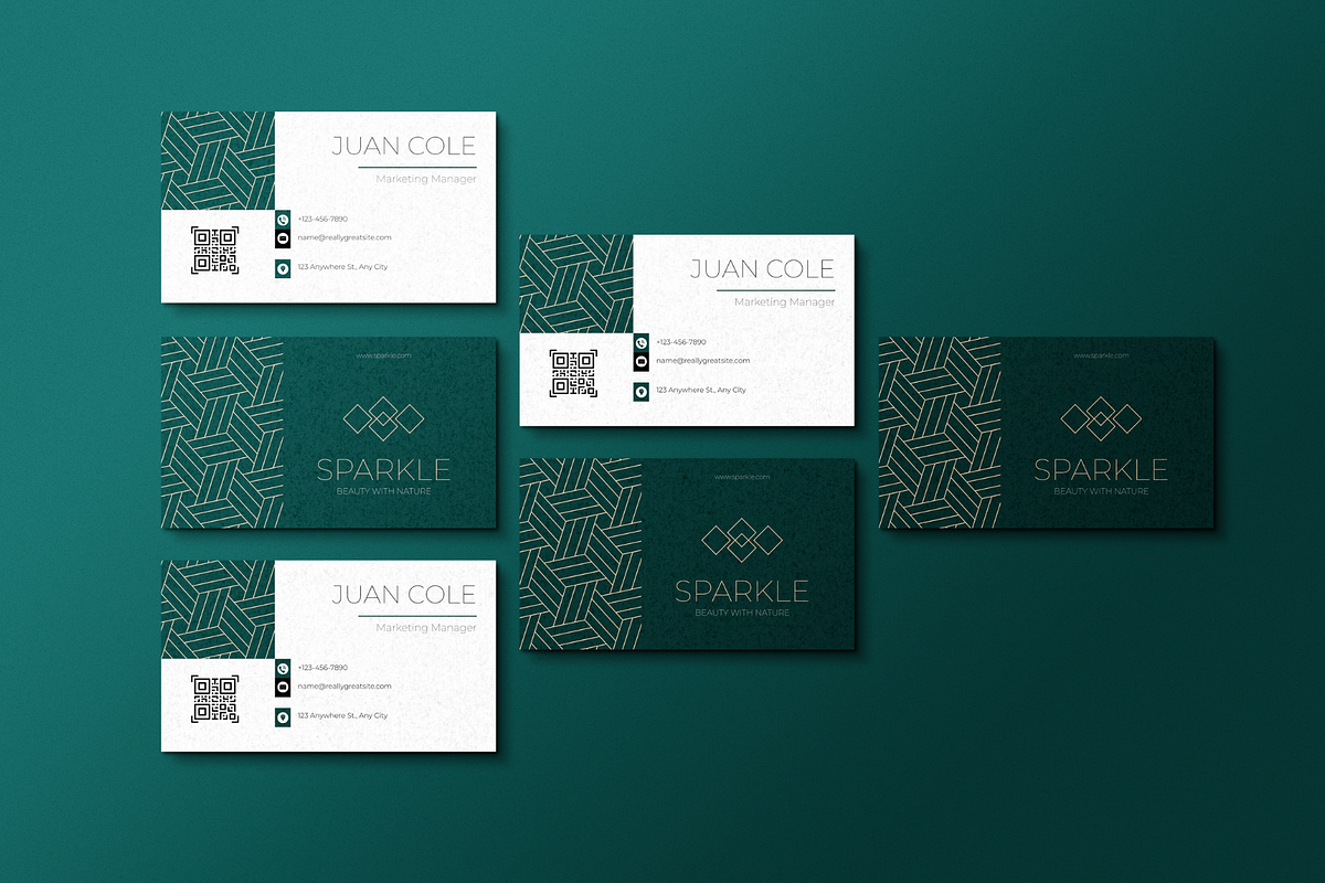 Elegant Green Business Card Template, a Design Template by Emmanuel Phiri (Photo 2 of 2)