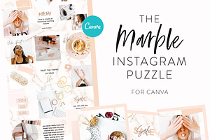 Marble Instagram Puzzle Template