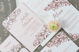 Rose Gold Floral Wedding Suite