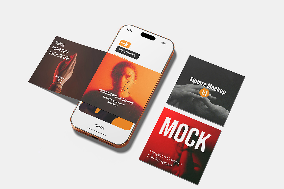 Social Media Post Mockup, an iPhone Mockup by Graphicbars (Photo 6 of 11)