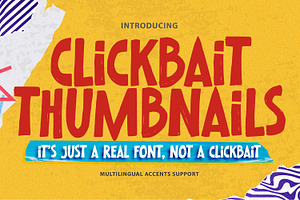 Clickbait Thumbnails – Cartoon Font