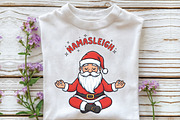 Funny Santa Namasleigh Sublimation, an Illustration by CraftArtStudio (Thumbnail 2 of 4)