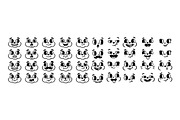 Cute Cartoon Face Expression Set, an Illustration by designvectx (Thumbnail 2 of 3)