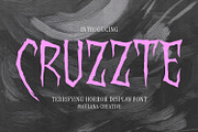 Cruzzte Terrifying Horror Display, a Blackletter Font by Maulana Creative (Thumbnail 1 of 7)