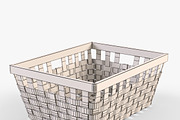 Wicker Basket Ikea Knarra 1 White, an Object 3D Model by Markelos (Thumbnail 6 of 10)