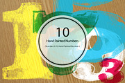 10 Hand Painted Numbers, a Texture Illustration by BIOWORKZ (Thumbnail 1 of 5)