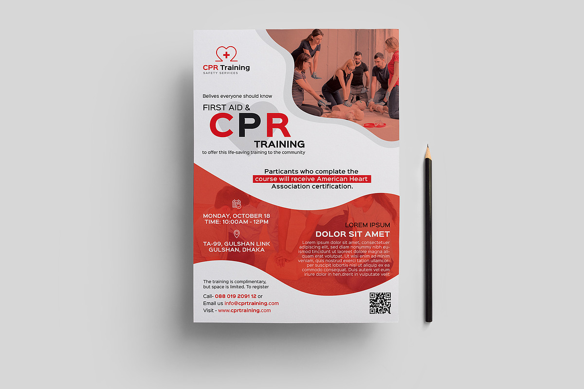 CPR Training Flyer, a Flyer Template by ideaz_sabbir (Photo 6 of 6)