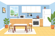 COZY KITCHEN INTERIOR, an Object Illustration by Olena Halahan (Thumbnail 3 of 3)