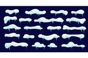 Cartoon Christmas snow caps, a Seasonal Illustration by Seavector Studio (Thumbnail 3 of 3)
