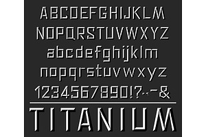 Titanium Font Letters Alphabet