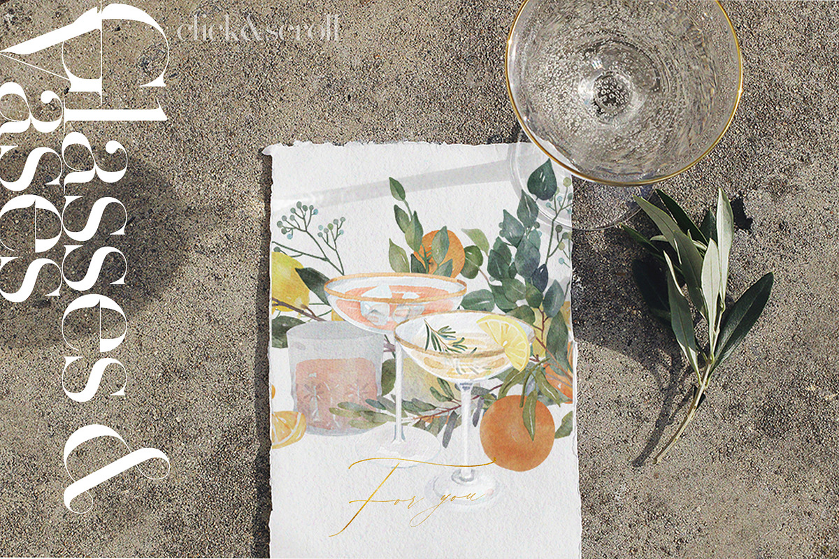 CRUISE - watercolor botany kit, a Texture Illustration by Kaleriia (Photo 8 of 9)