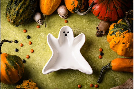 Halloween empty plate in shape of, a Holiday Photo by Yulia Furman