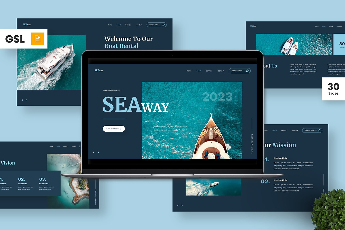 Seaway - Google Slide Templates, a Presentation Template by Deepslide Studio (Photo 1 of 7)