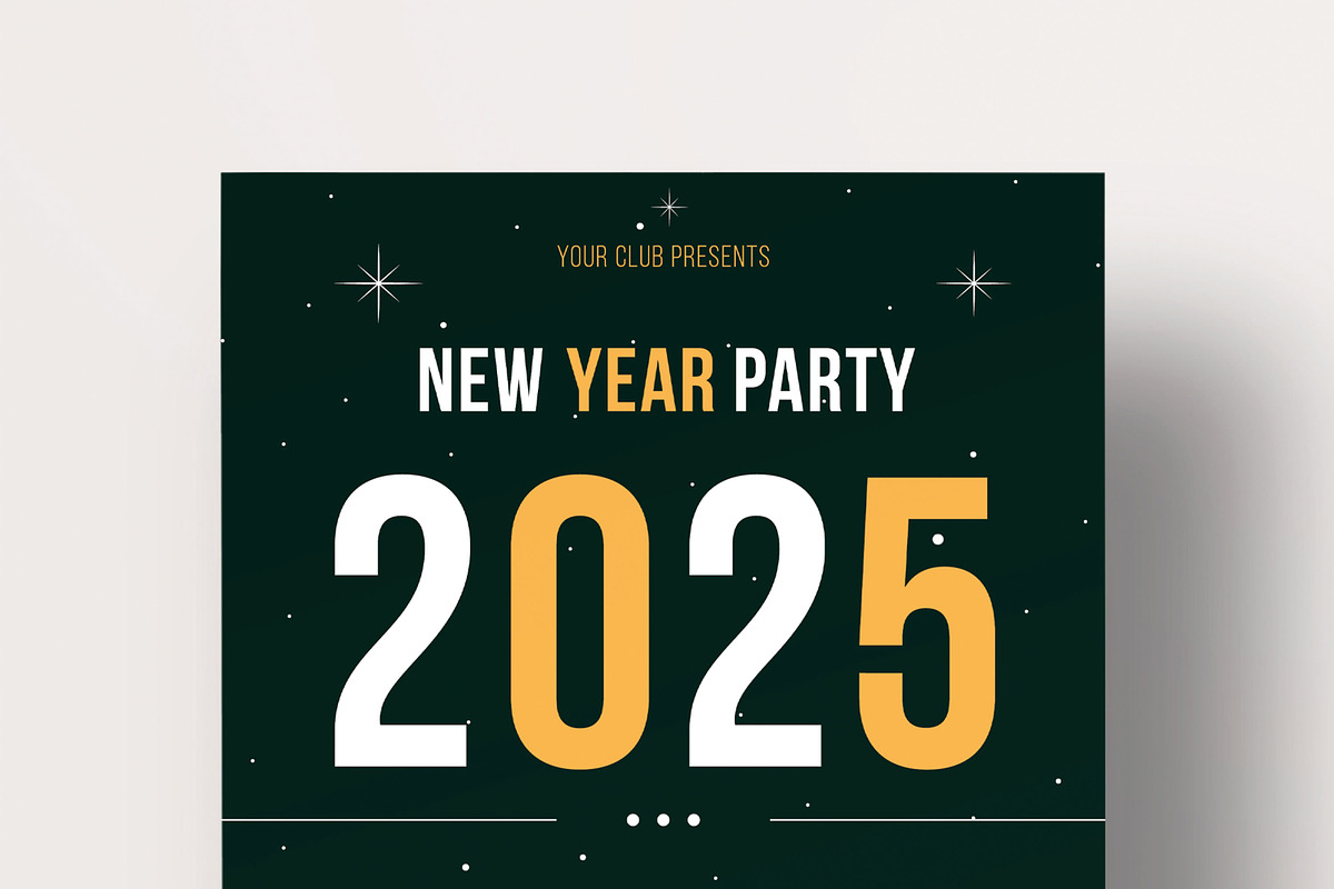 New Year Party Flyer Layout, a Flyer Template by MightyDesign (Photo 2 of 8)