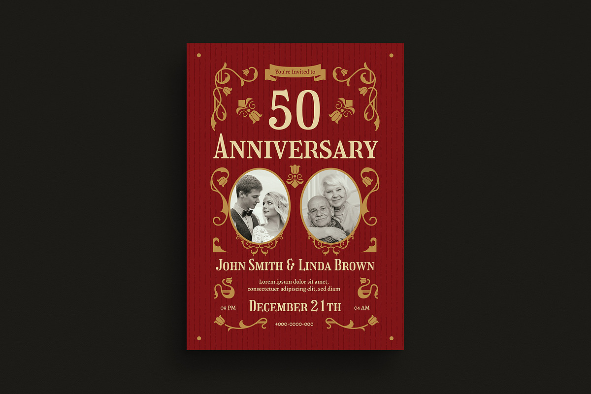 Wedding Anniversary Invitation, an Invitation Template by Guuver (Photo 1 of 3)