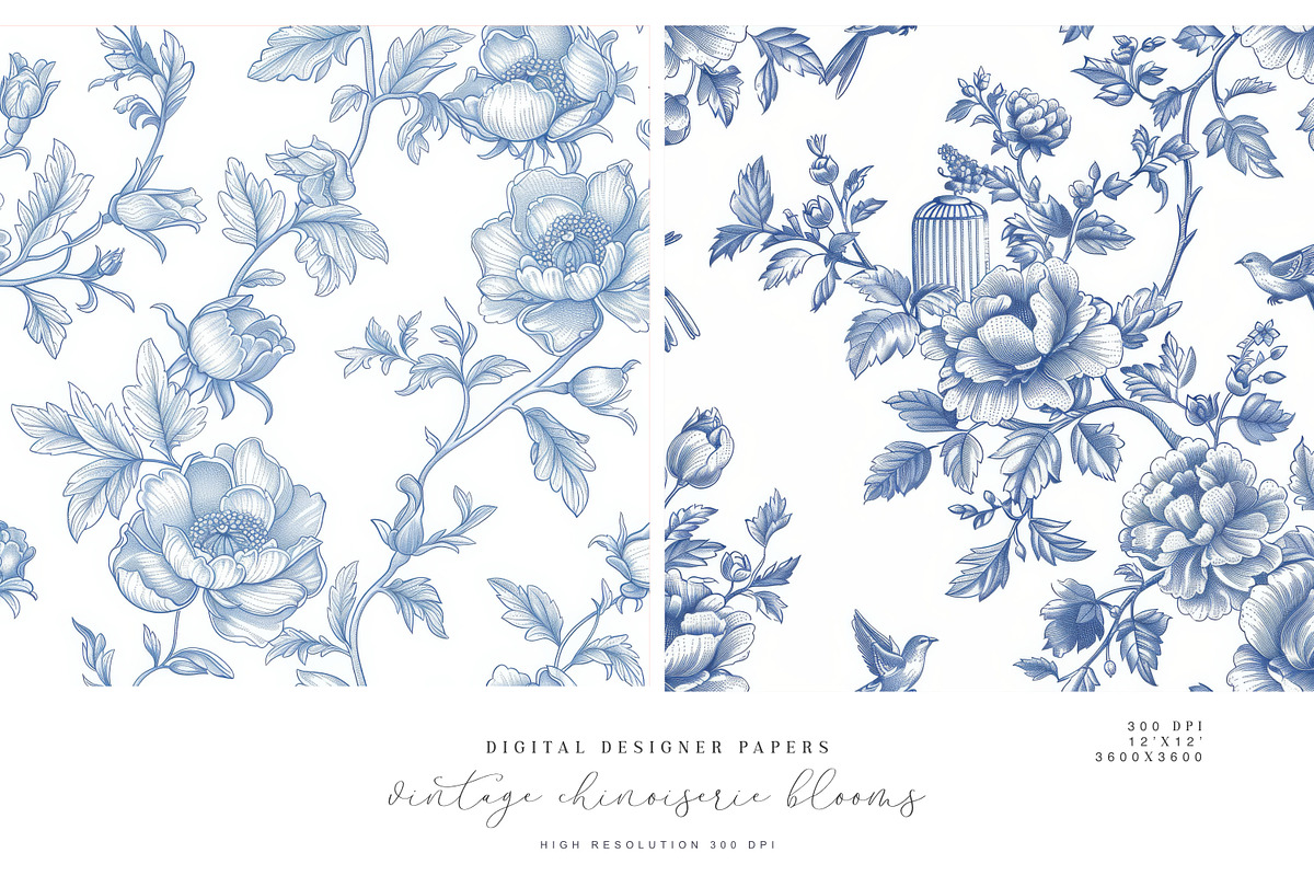 Chinoiserie Seamless Pattern Set, a Pattern Graphic by Patishop Art (Photo 8 of 9)
