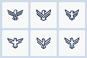 Eagle logo design variations, a Branding & Logo Template by Vectorium Studio (Thumbnail 1 of 2)