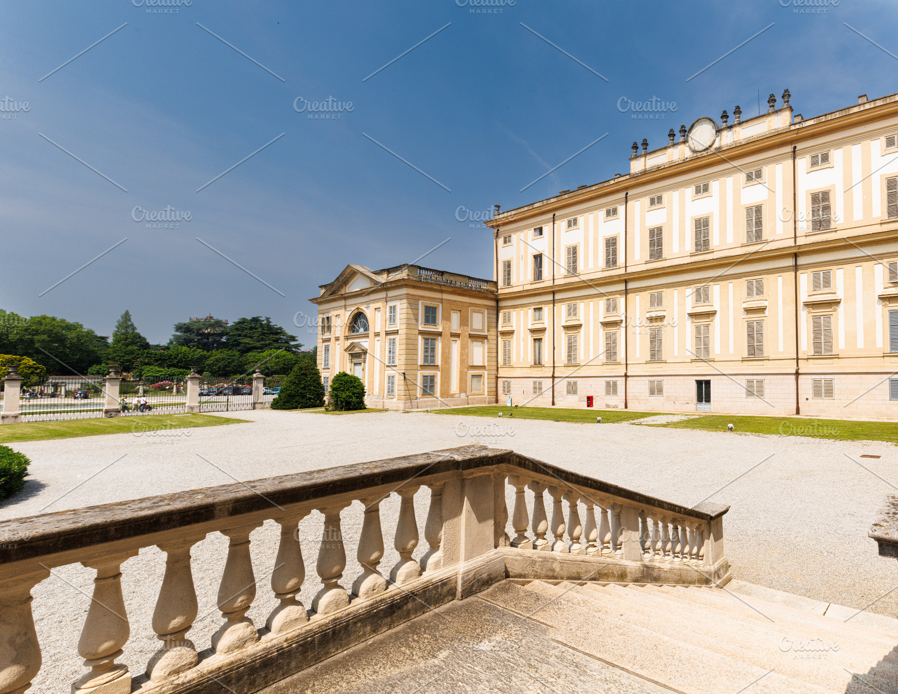 View of Villa Reale, Royal Villa, is a historical building in Monza, an Architecture Photo by Bepslabor
