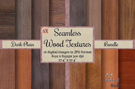 Seamless 16 Dark Plain Wood Textures, a Texture Graphic by Arthitecture Home