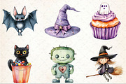 Cute Halloween Set Clipart, an Illustration by Rose Art (Thumbnail 3 of 7)