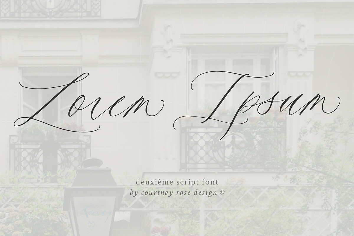 Deuxieme Script Font, a Script Font by Courtney Rose Design (Photo 2 of 14)