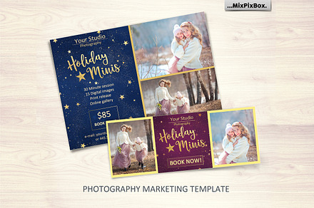 Holiday Mini Session Template 2.0, a Flyer Template by MixPixBox